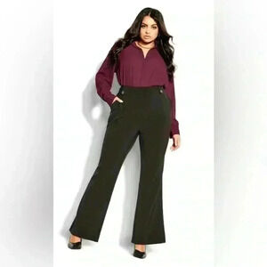 City Chic Tuxe Luxe Flare Pant Size 22 NEW